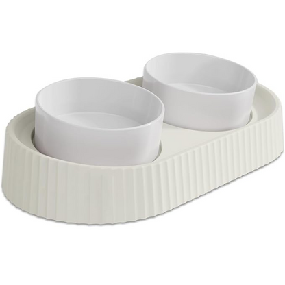 Ceramic Tilted Dog Bowl