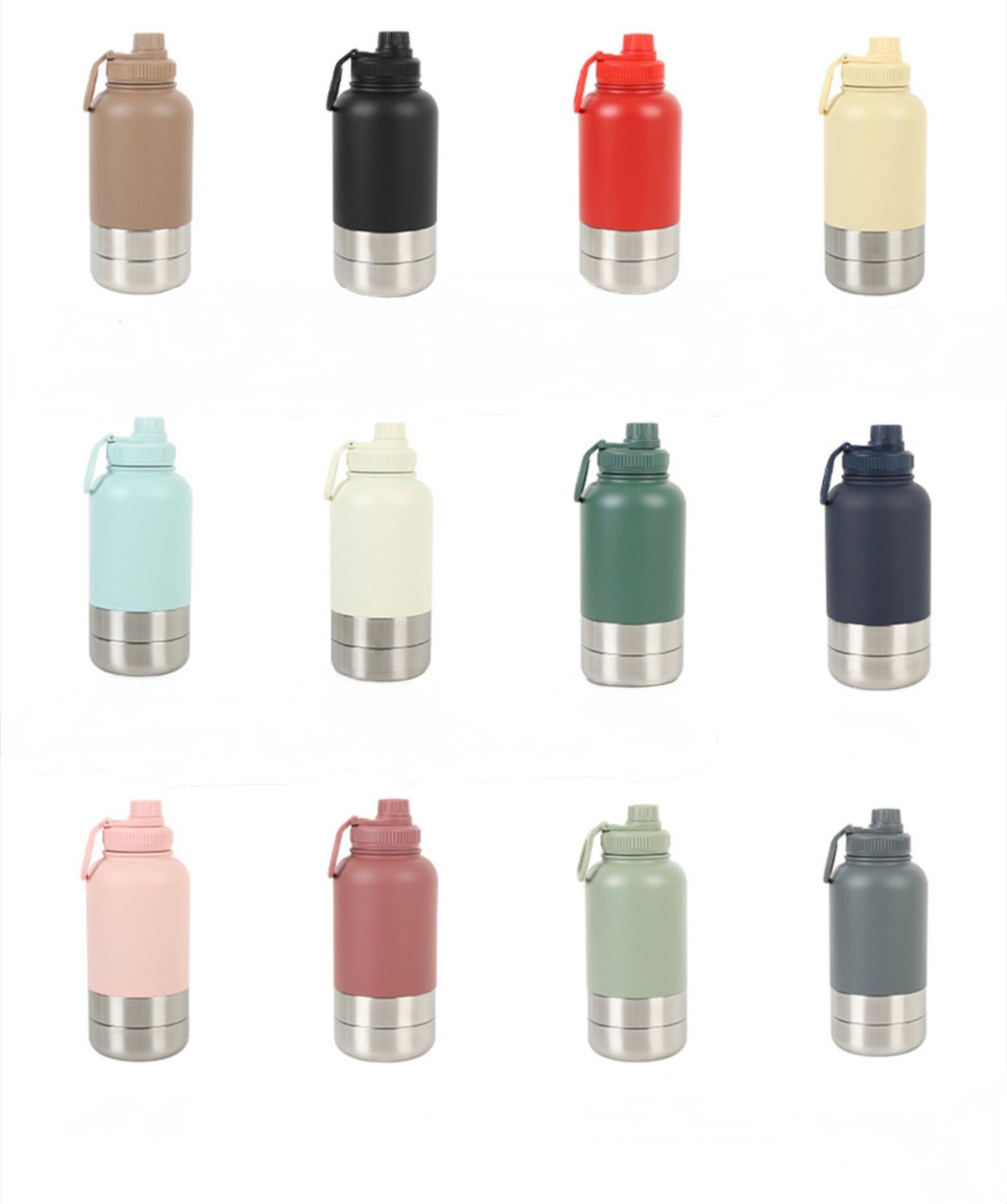 3 In 1 Pet Water Bottle with 2 Bowls ( Water & Food )